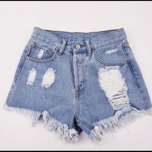 Brandy Melville (JG) High Waisted Denim Shorts